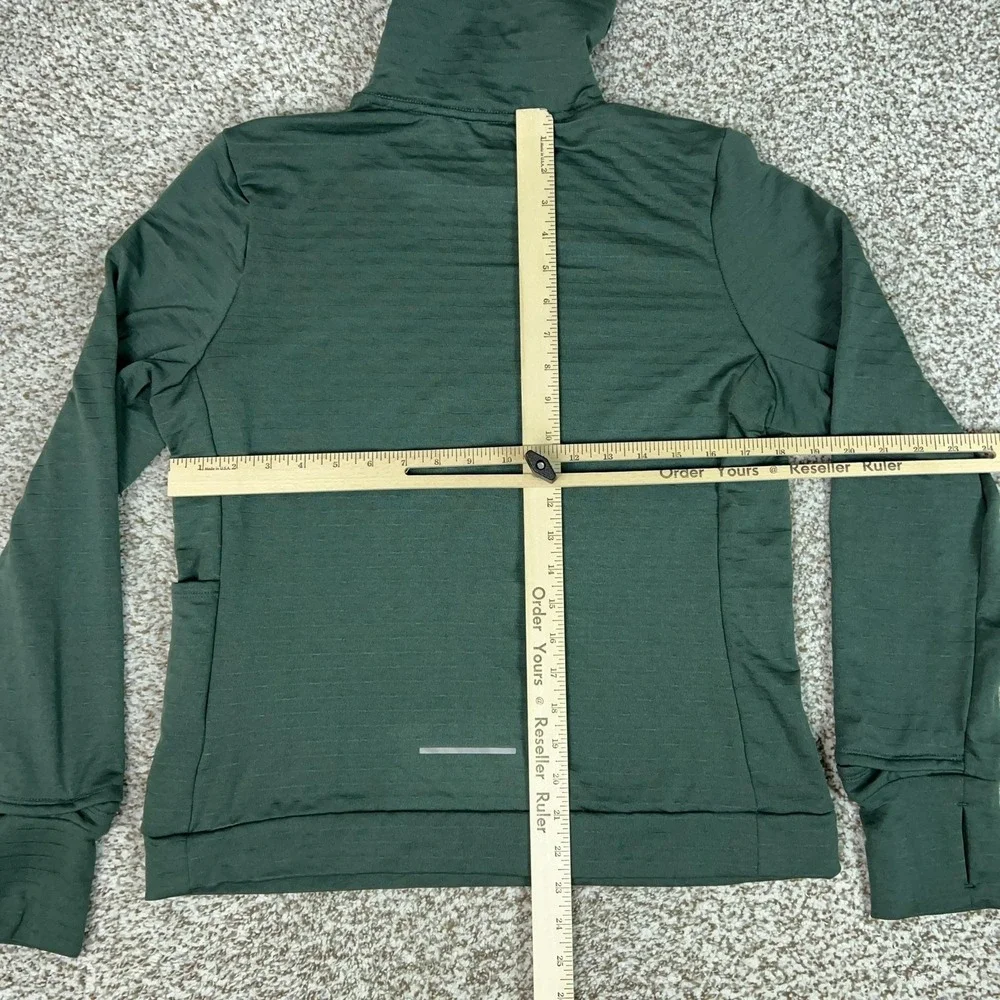 Nike Womens Pullover Medium Green Therma Fit High Neck Base Layer Running Top